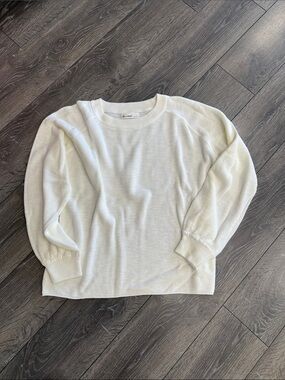 BE COOL Cream Open-Weave Knit Top